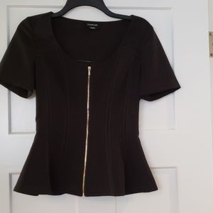 Bebe XS black peplum top